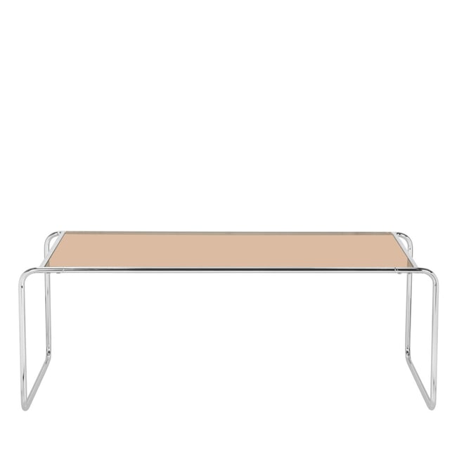 Table basse en verre pieds chrome L110cm- RIKA - DRAWER