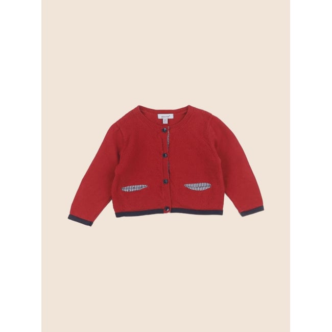 Gilet - Très bon état rouge <span itemprop=