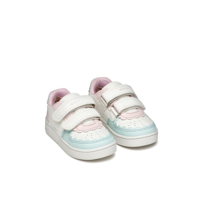 Kids Eclyper Breathable Trainers with Touch 'n' Close Fastening, white, GEOX
