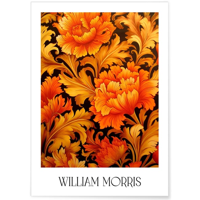 Affiche William Morris n°14 Couleur blanc <span itemprop=