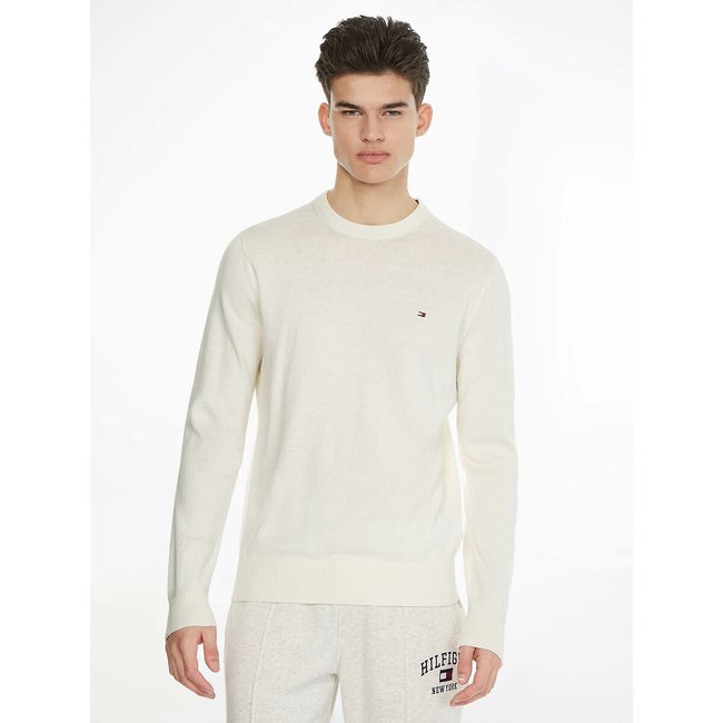 Pull col rond en coton pima et cachemire - TOMMY HILFIGER
