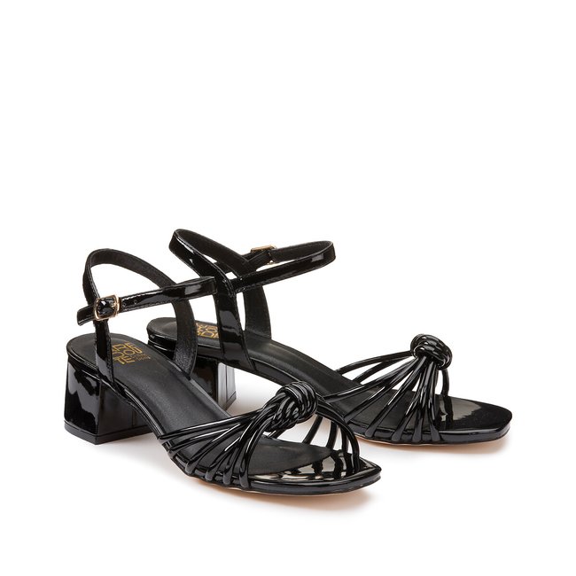 Sandali cinturini sottili con tacco nero LA REDOUTE COLLECTIONS
