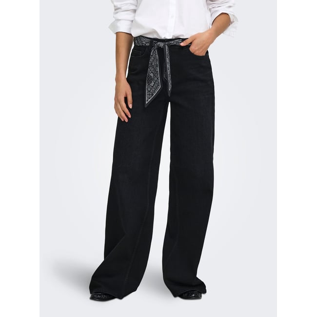Jean À Jambe Large black denim <span itemprop=