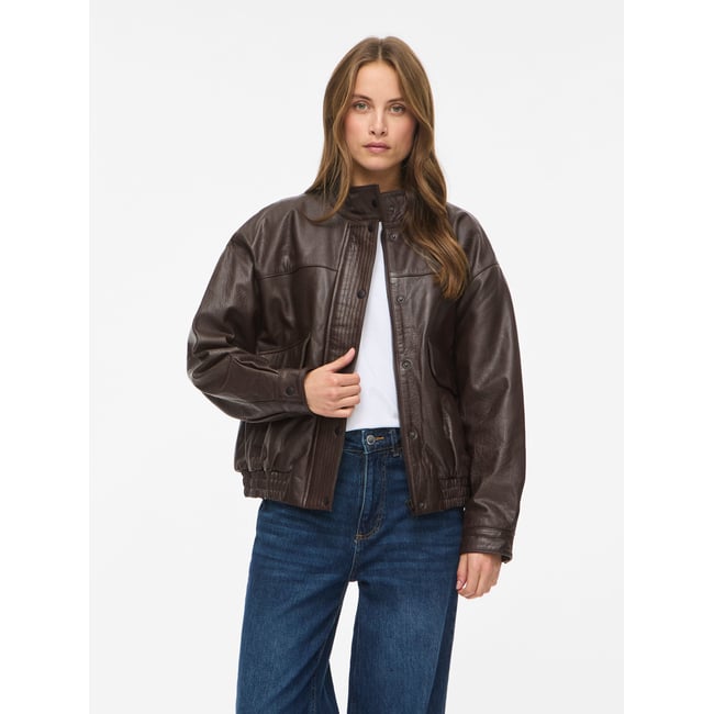 Veste Motard marron - coffee bean1 <span itemprop=