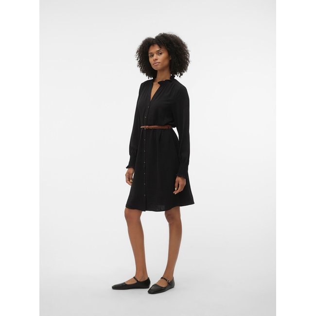 VMVIBE Robe courte Robe chemise noire - black <span itemprop=