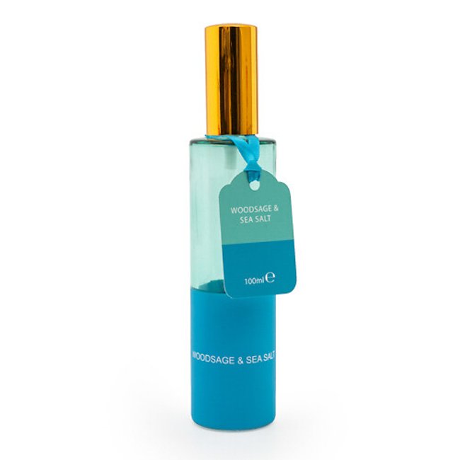 Woodsage & Sea Salt Two-Tone Room Spray, 100ml, teal, SO'HOME