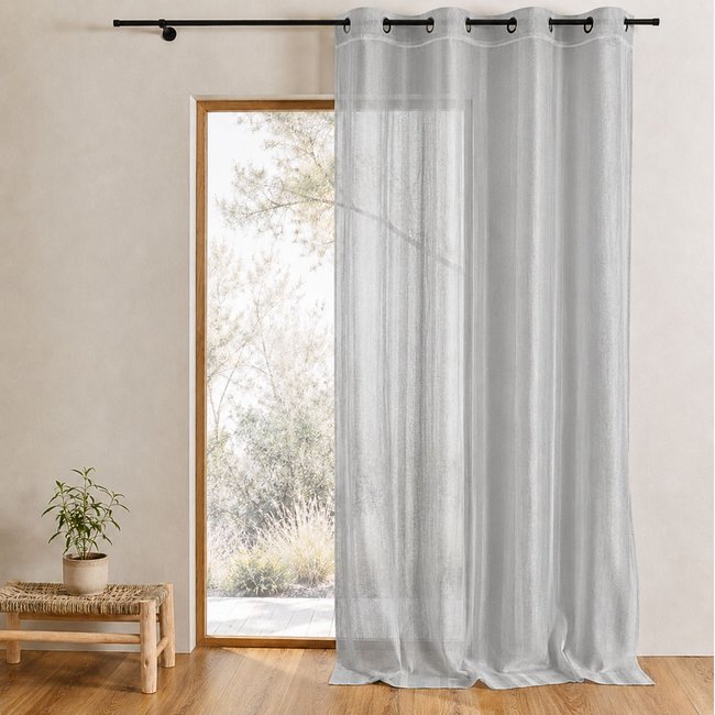 Voilage uni avec fils en fil textile - HOME MAISON