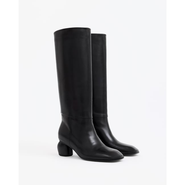 Bottes à talon large GALIA LOW noir <span itemprop=