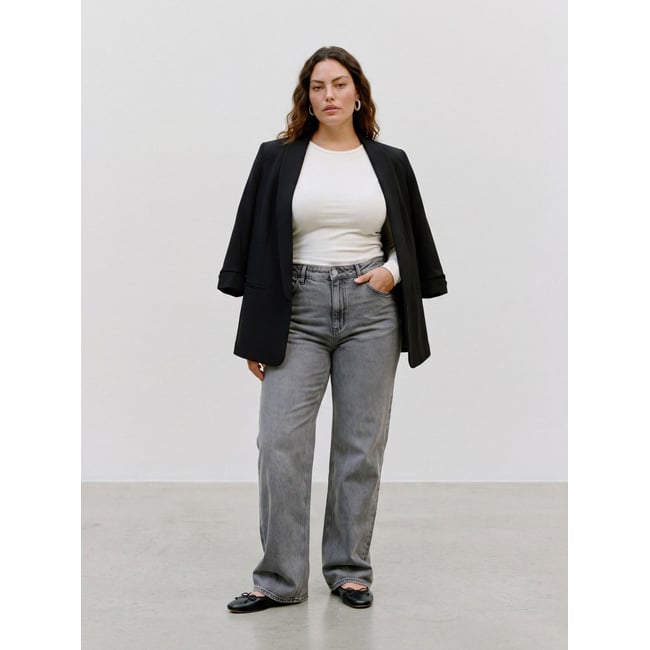Jean À Coupe Large grise - medium grey denim 1 <span itemprop=