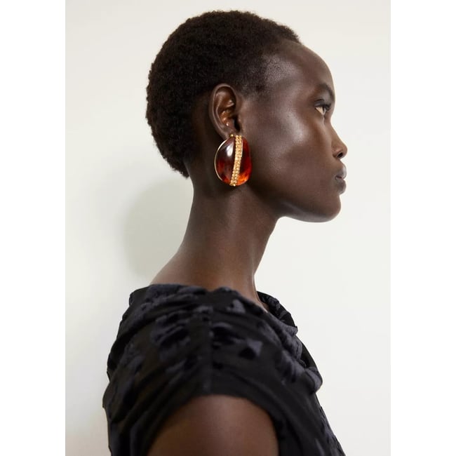 Robe dévoré col asymétrique noir <span itemprop=