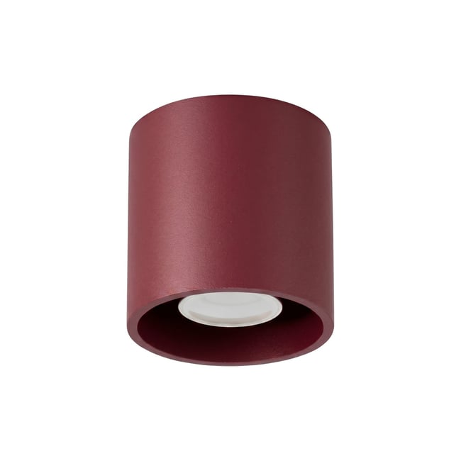 Plafonnier Aluminium Bourgogne GU10 1 Orbis Couleur bourgogne <span itemprop=