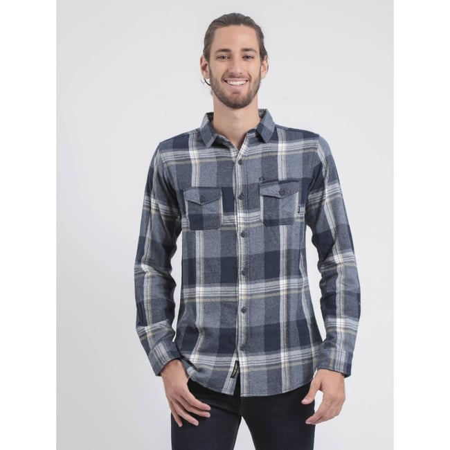 Chemise Manches Longues Carreaux Tacula v002232 <span itemprop=