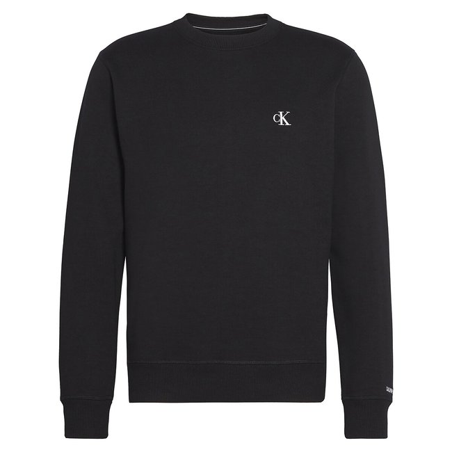 Ck essential cotton mix sweatshirt with crew neck black Calvin Klein Jeans La Redoute