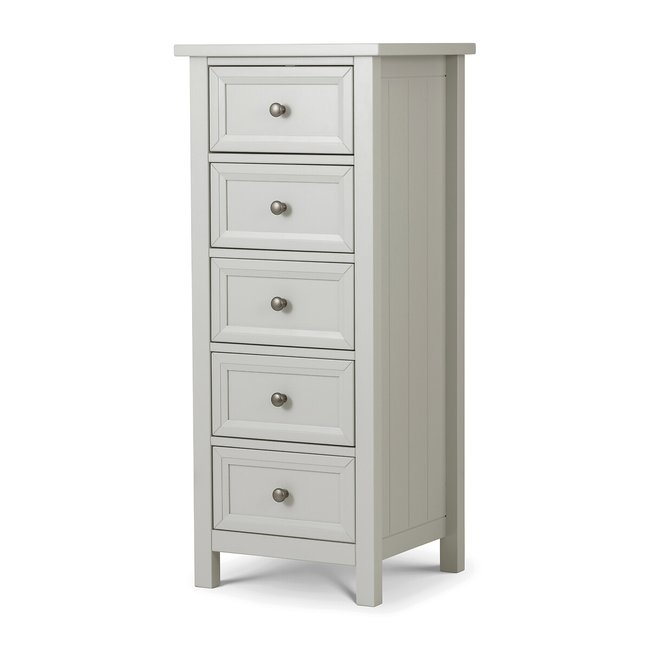 Portland Shaker Style Tallboy Chest of 5 Drawers - SO'HOME