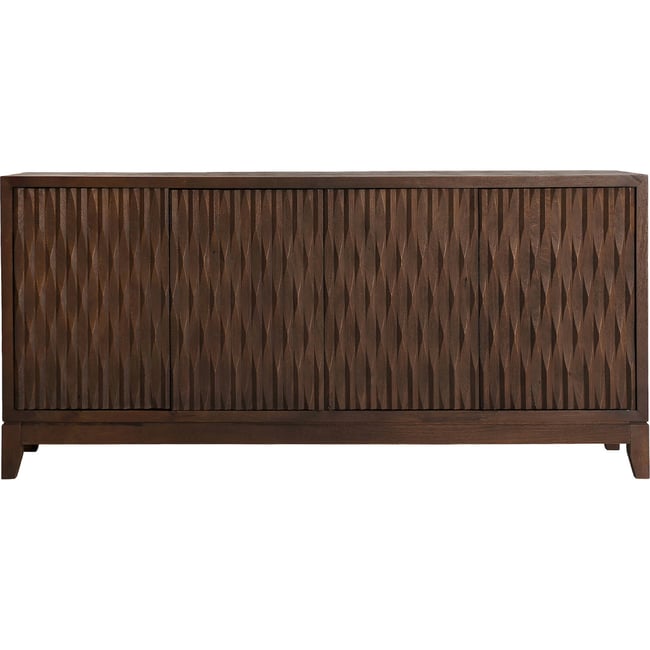 Buffet en bois de manguier sculpté Couleur marron <span itemprop=