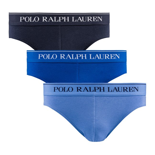 Lote de 3 calzoncillos lisos azul + azul claro + azul marino <span itemprop=