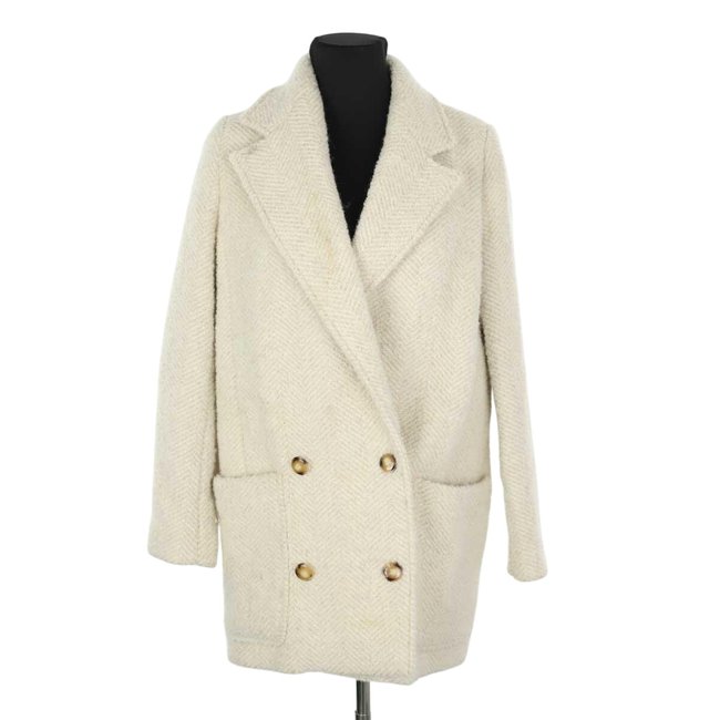 Manteau en laine - Bon État ecru <span itemprop=