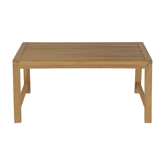 Table basse de jardin rectangulaire en bois teck massif L100 cm SUNDA - MILIBOO
