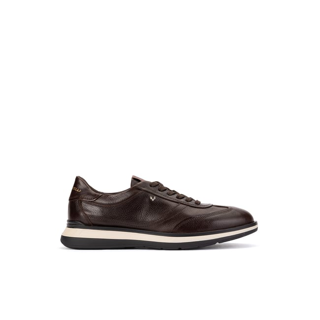 Baskets cuir Walden darkbrown <span itemprop=