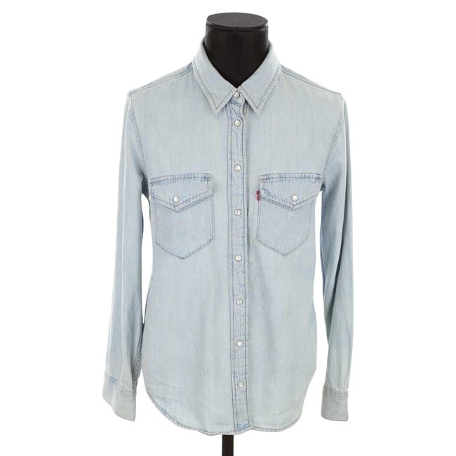 Chemise en coton - Très Bon État bleu <span itemprop=