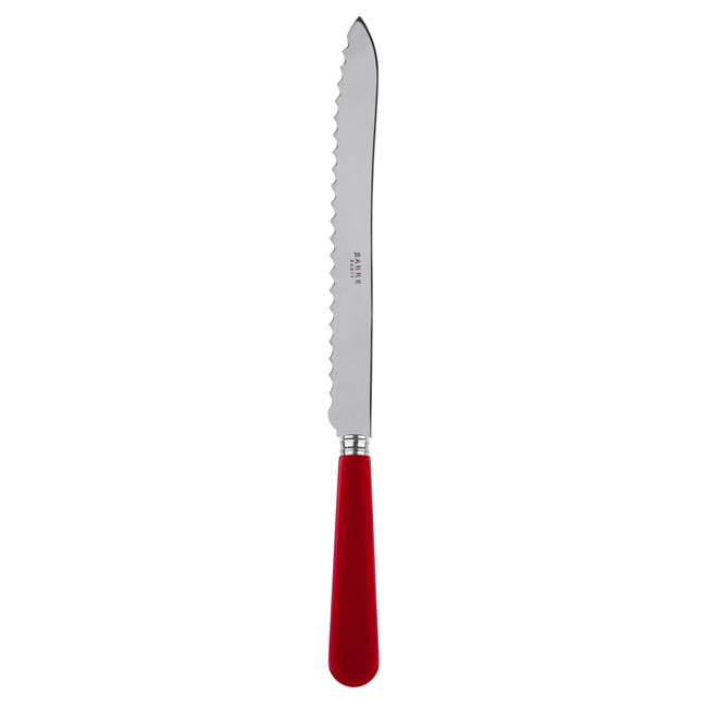 Couteau à pain, Duo Couleur rouge <span itemprop=