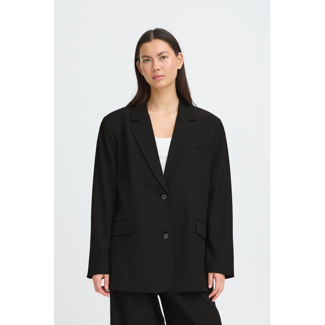 Blazer classique, fermeture deux boutons, coupe droite - ICHI