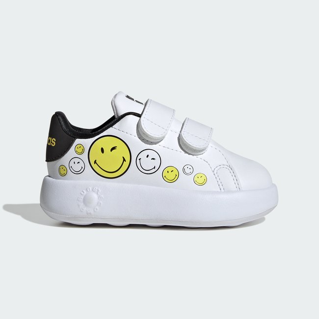 Chaussure adidas Smiley Advantage Enfants cloud white / bright yellow / core black <span itemprop=