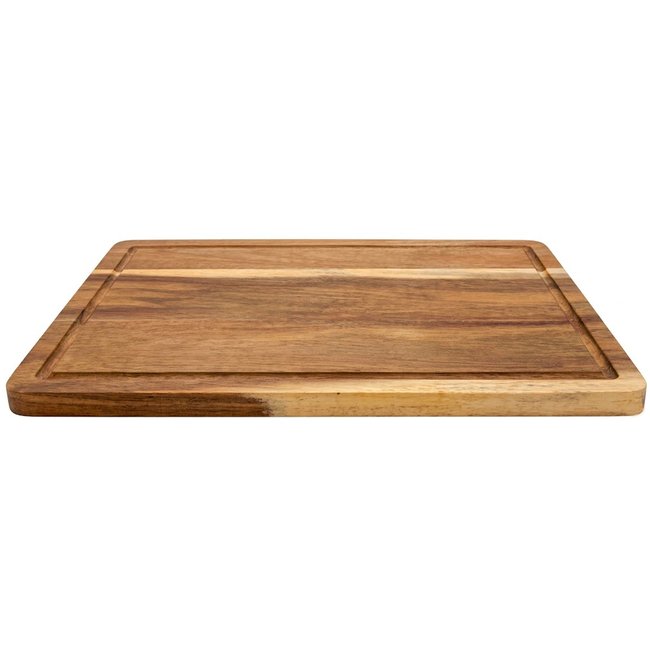 Planche à découper rectangulaire en bois d'acacia 37x25cm bois <span itemprop=