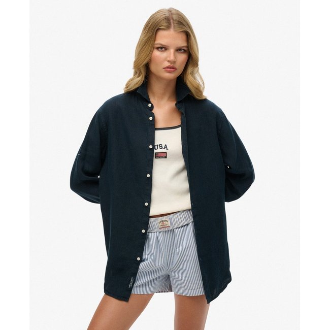 Chemise oversize décontractée en lin - SUPERDRY