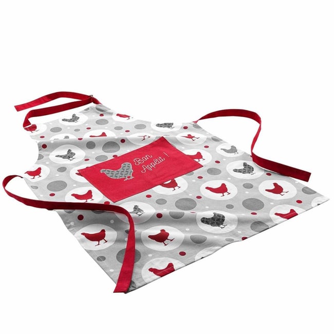 Tablier avec poche 60x84  Suzette coton v002231 <span itemprop=