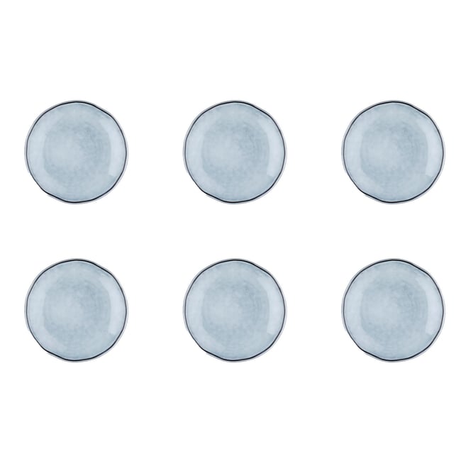 Assiettes à Pain Villa D'Este Tivoli - Lot De 6 - Verre Transparent - Ø15cm - Design Imperial Ocean