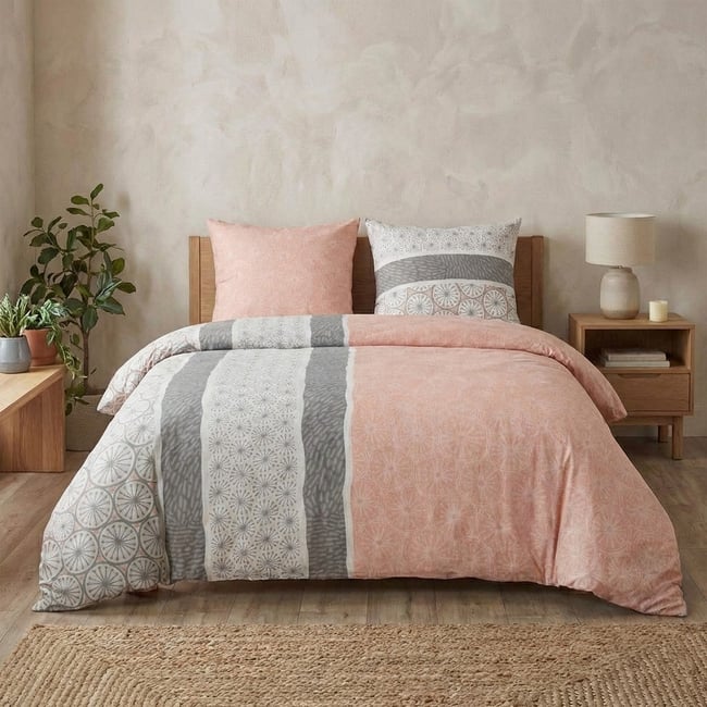 Parure de lit - Housse de couette Coton 57 fils multicolore <span itemprop=