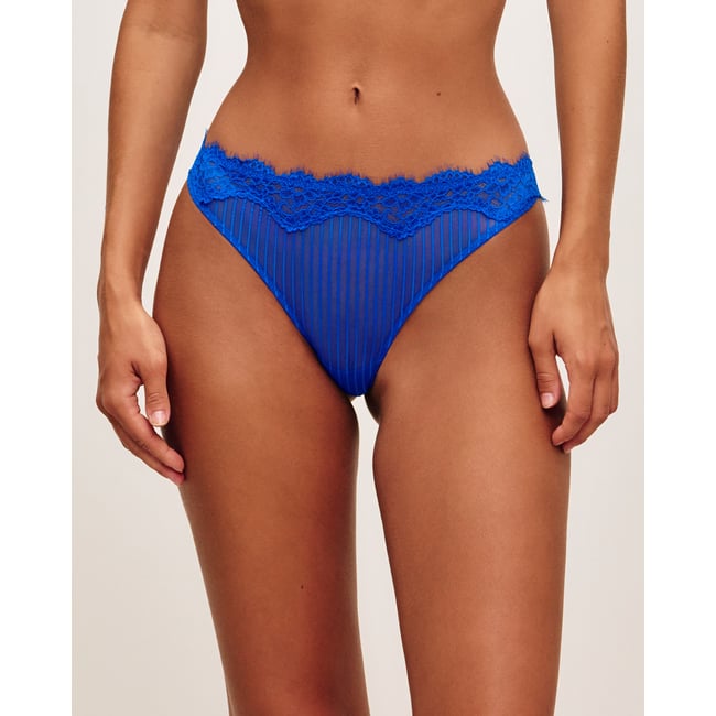 Culotte en mesh rayé ACADEMIZ bleu <span itemprop=
