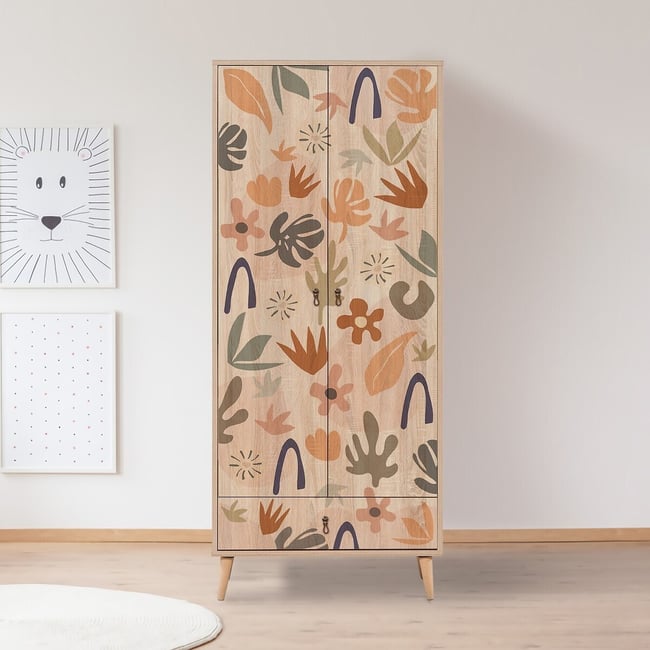 Шкаф с 2 дверцами, City Gardrop Leaf / Сити Гардроп Лиф разноцветный LA ROUTE