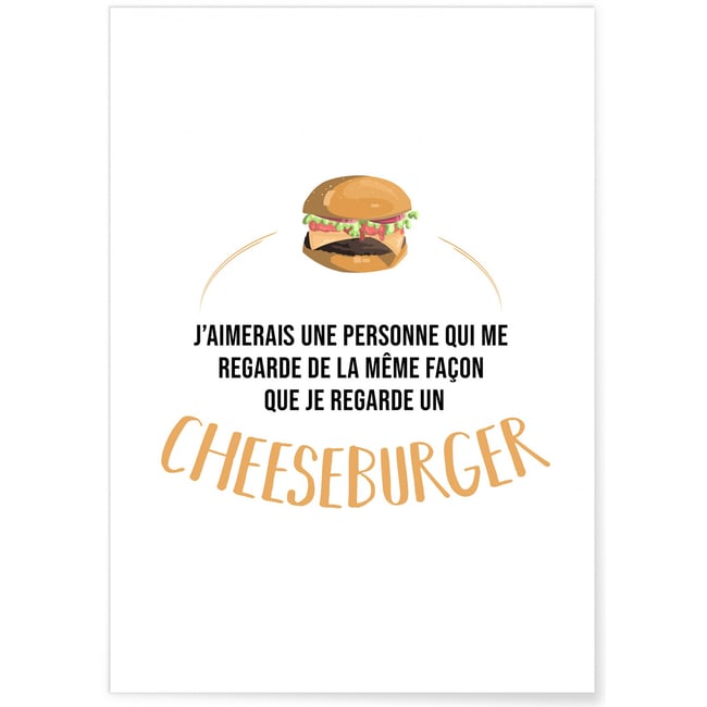 Affiche 'J'aimerais une personne...' Couleur blanc <span itemprop=