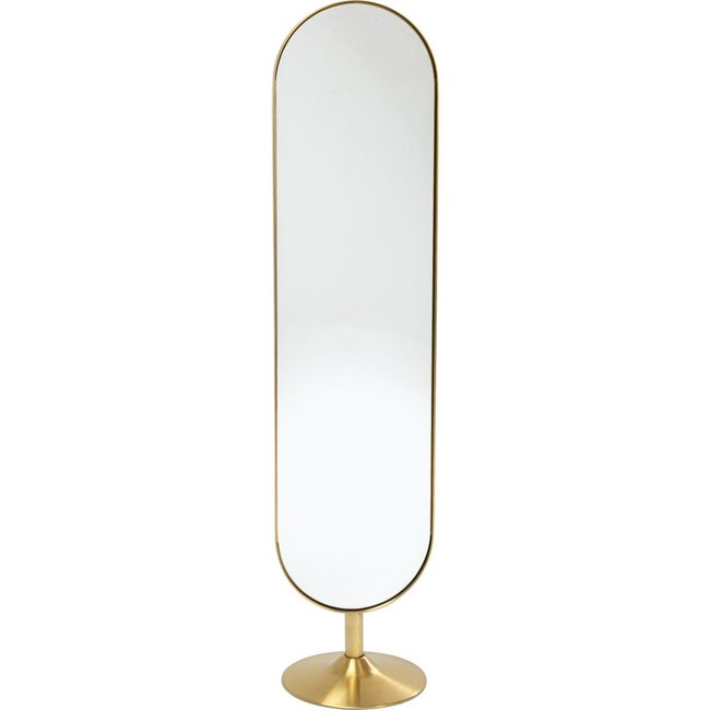 Miroir sur pied, CURVE Couleur laiton <span itemprop=