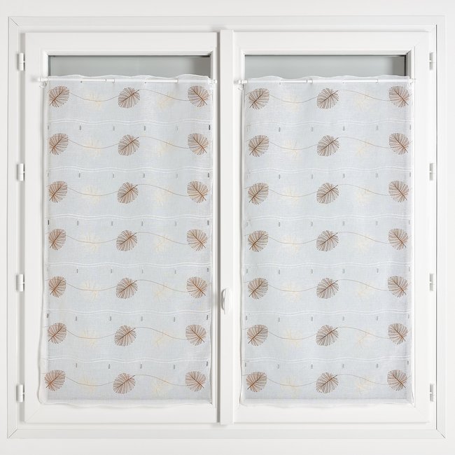 Modulable feuilles brodées - QABANE terracotta <span itemprop=
