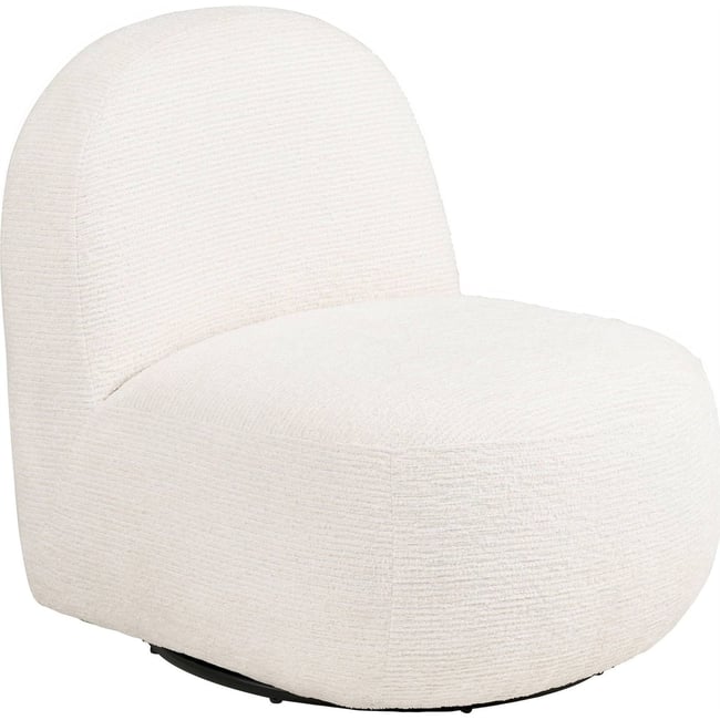 Fauteuil pivotant en chenille collection FINICS Couleur blanc chenille <span itemprop=
