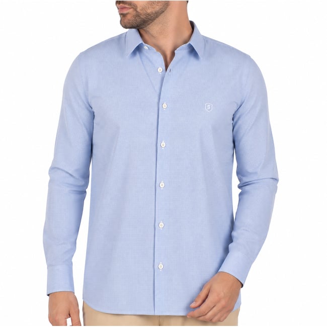 Chemise vichy square ciel <span itemprop=