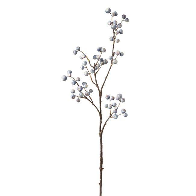 Branche de baies artificielle H92 Couleur bleu <span itemprop=