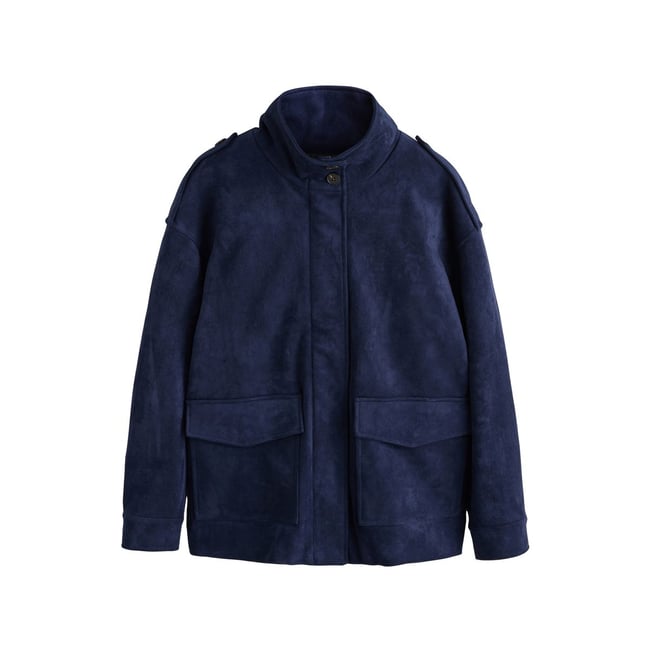 Veste en imitation daim à col cheminée - NEXT