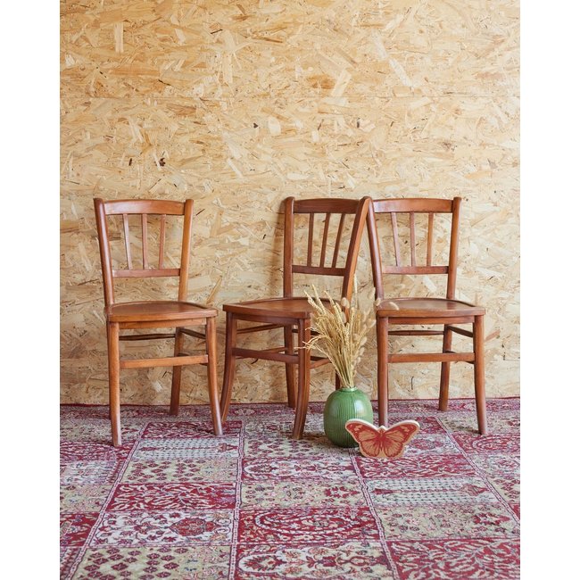 Lot de 3 chaises Luterma Claude N°1266 - Bon état Couleur bois clair <span itemprop=