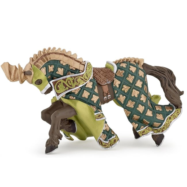 Figurine Cheval du maître cimier dragon vert <span itemprop=