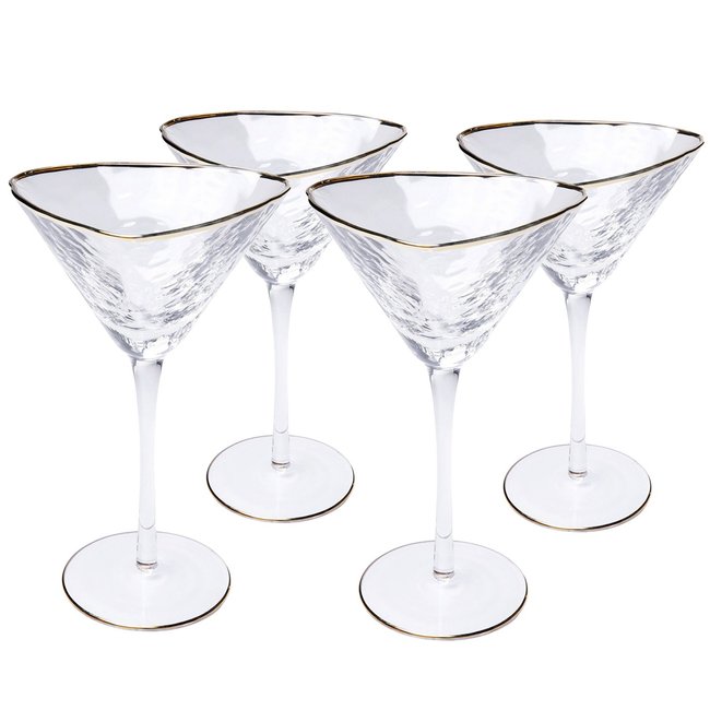Lot de 4 verres à cocktail, HOMMAGE Couleur transparent <span itemprop=