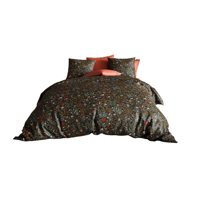 Housse de couette + taie Percale Bogota vert <span itemprop=