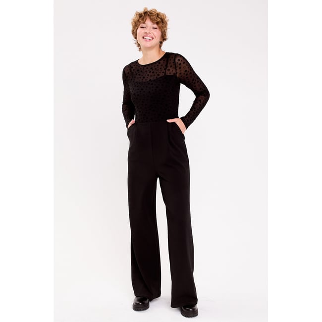 Combinaison aspect dentelle noir <span itemprop=