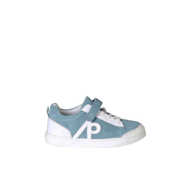 Basket en cuir à scratch lot bleu <span itemprop=
