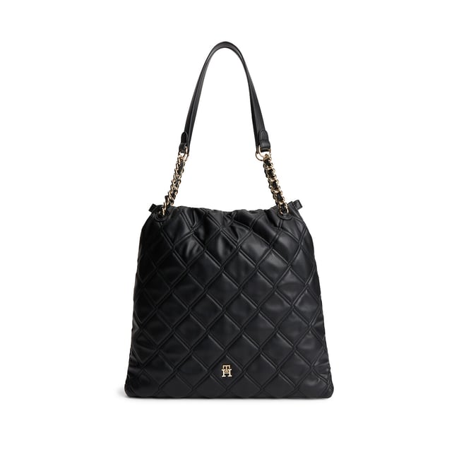 Sac tote matelassé  noir <span itemprop=