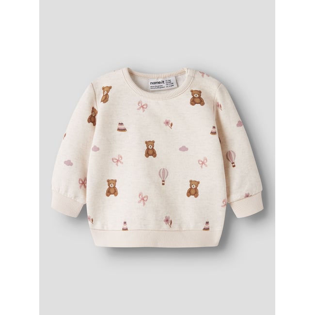 Sweat-Shirt blanc - peyote melange1 <span itemprop=