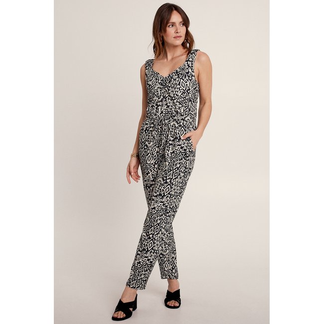 Combinaison pantalon droite noir <span itemprop=